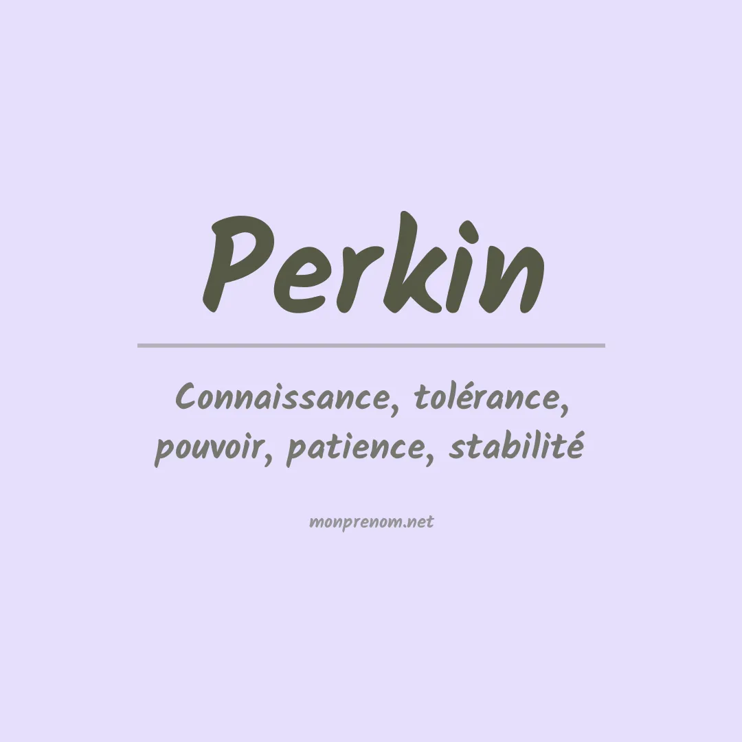 Prénom Perkin