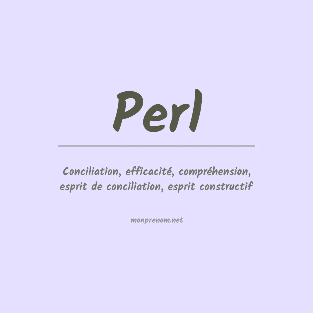 Prénom Perl