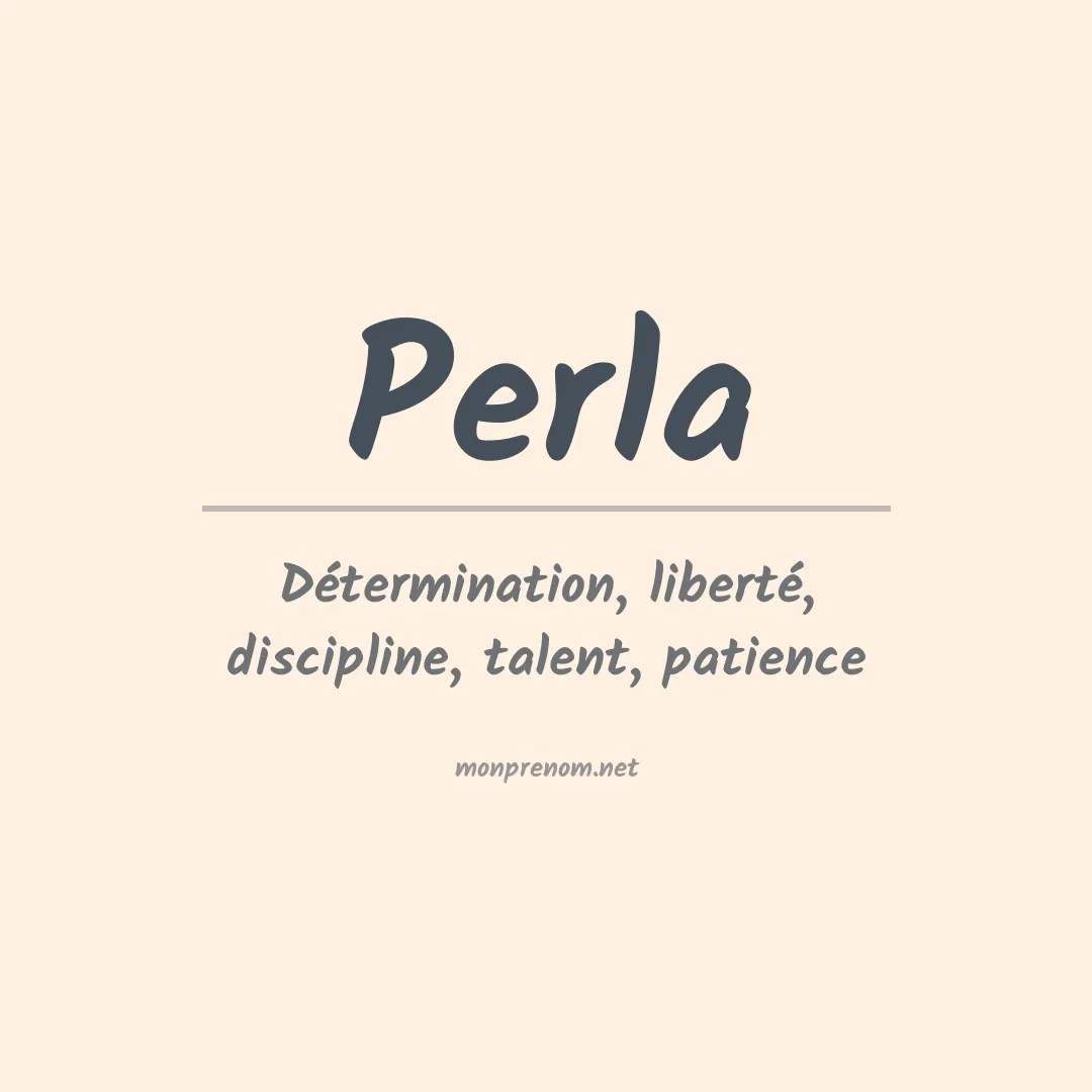 Prénom Perla