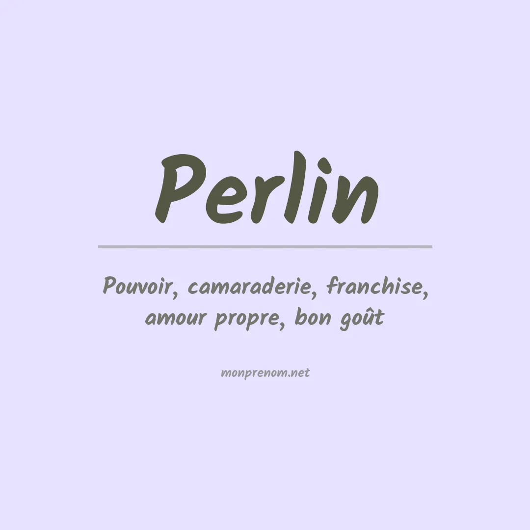 Prénom Perlin