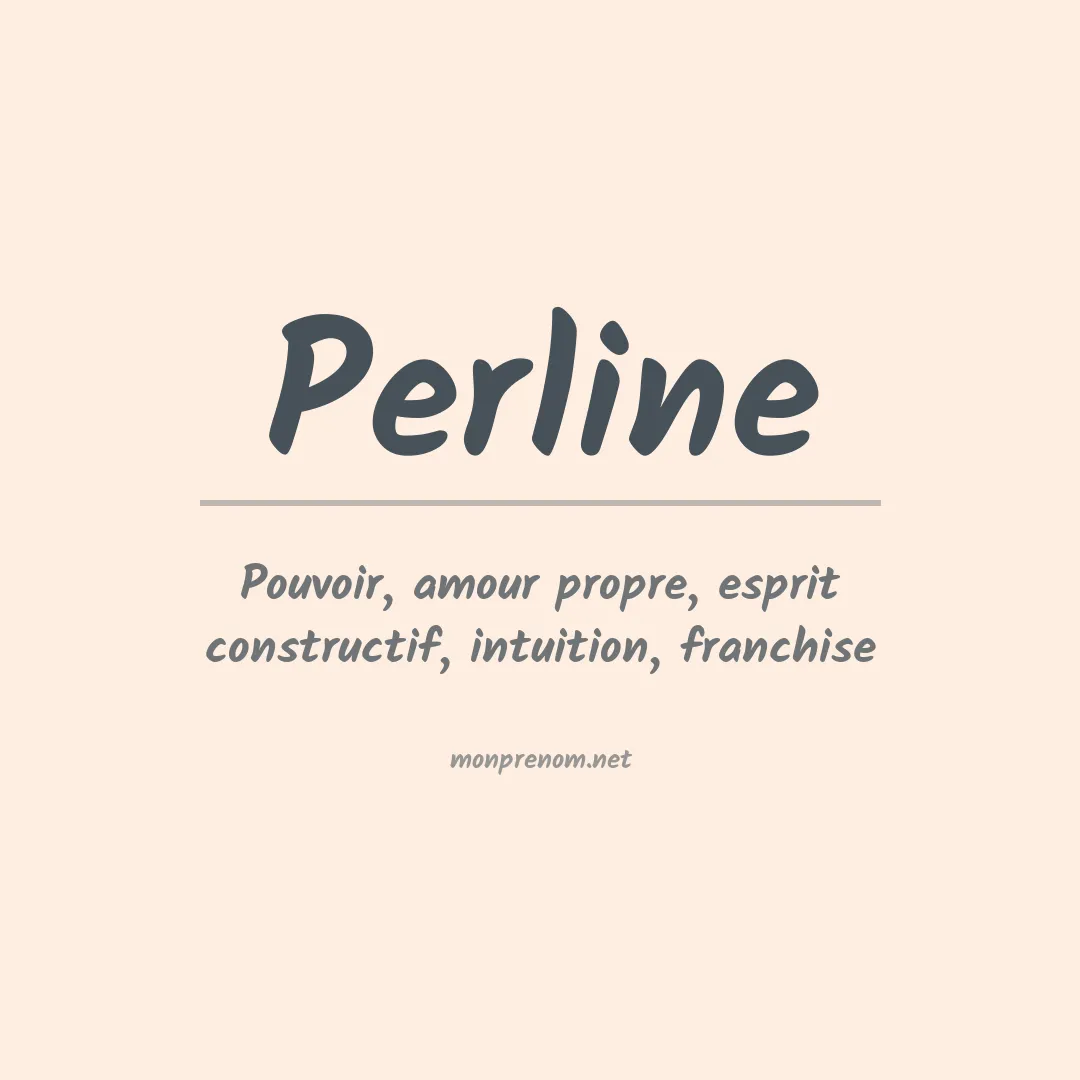 Signification du prénom Perline