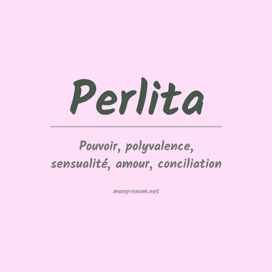 Signification du prénom Perlita