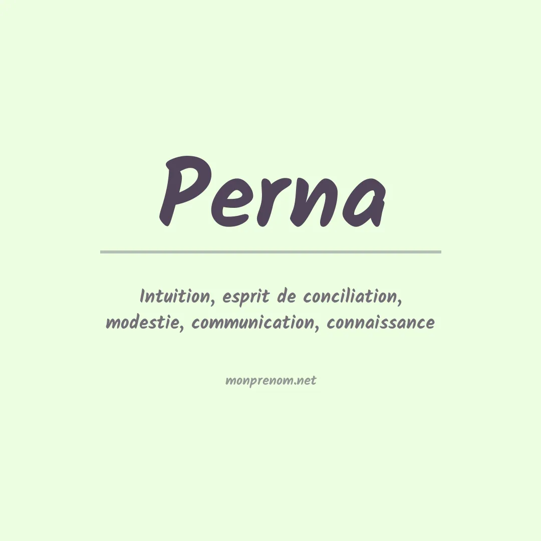 Prénom Perna