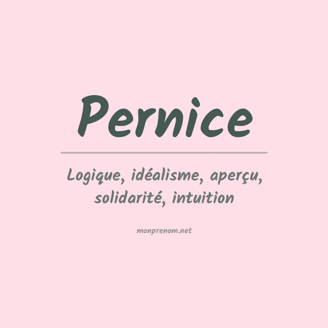 Prénom Pernice