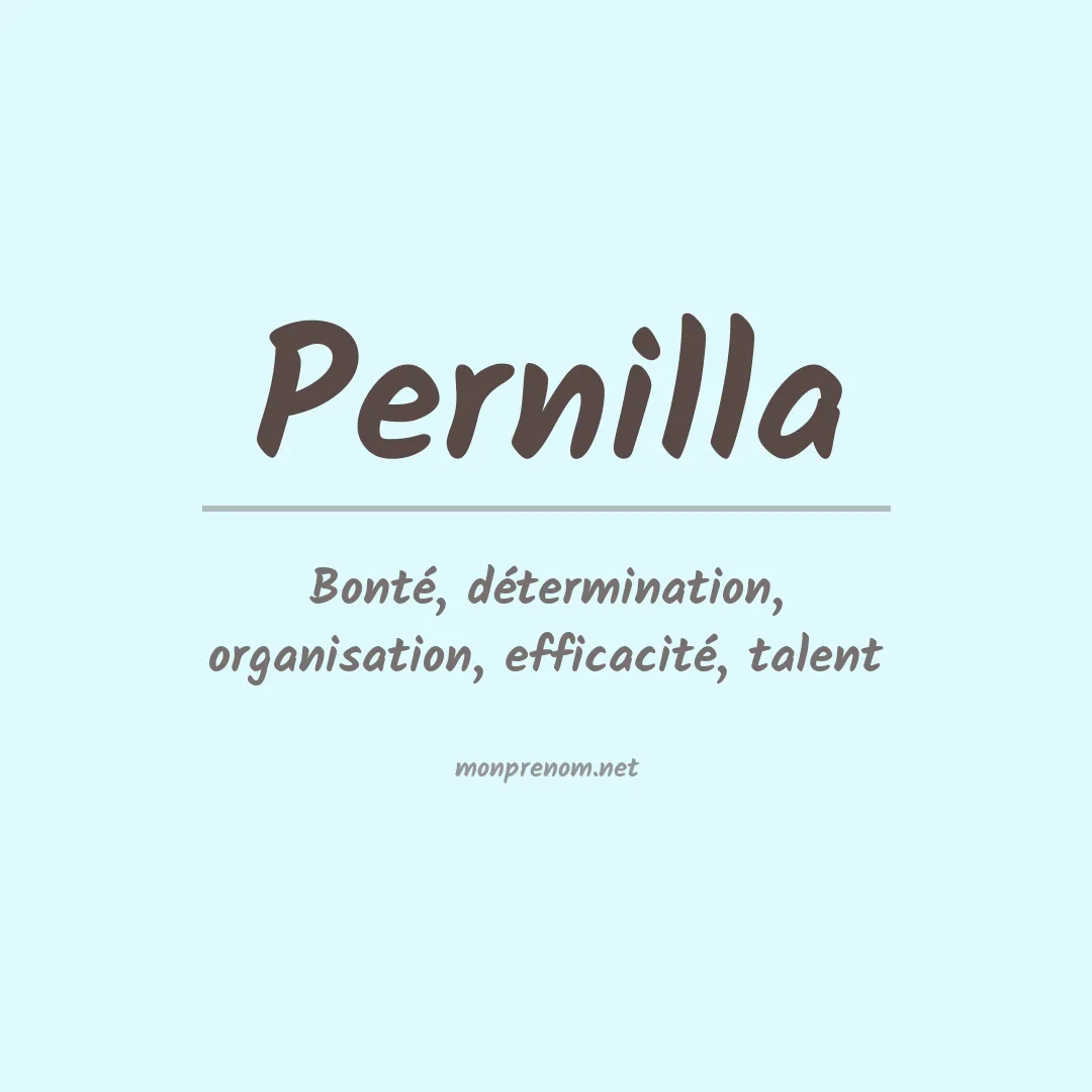 Signification du prénom Pernilla