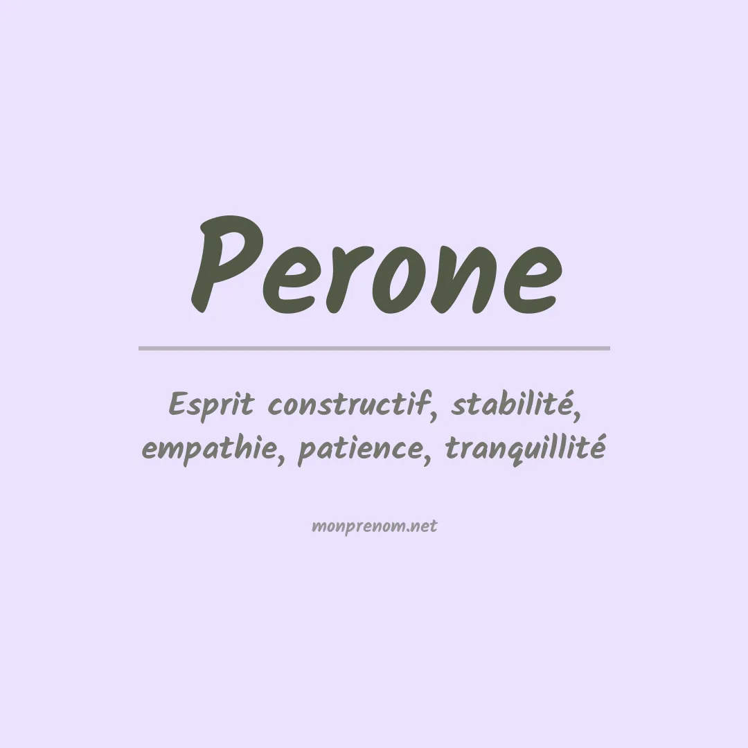 Prénom Perone