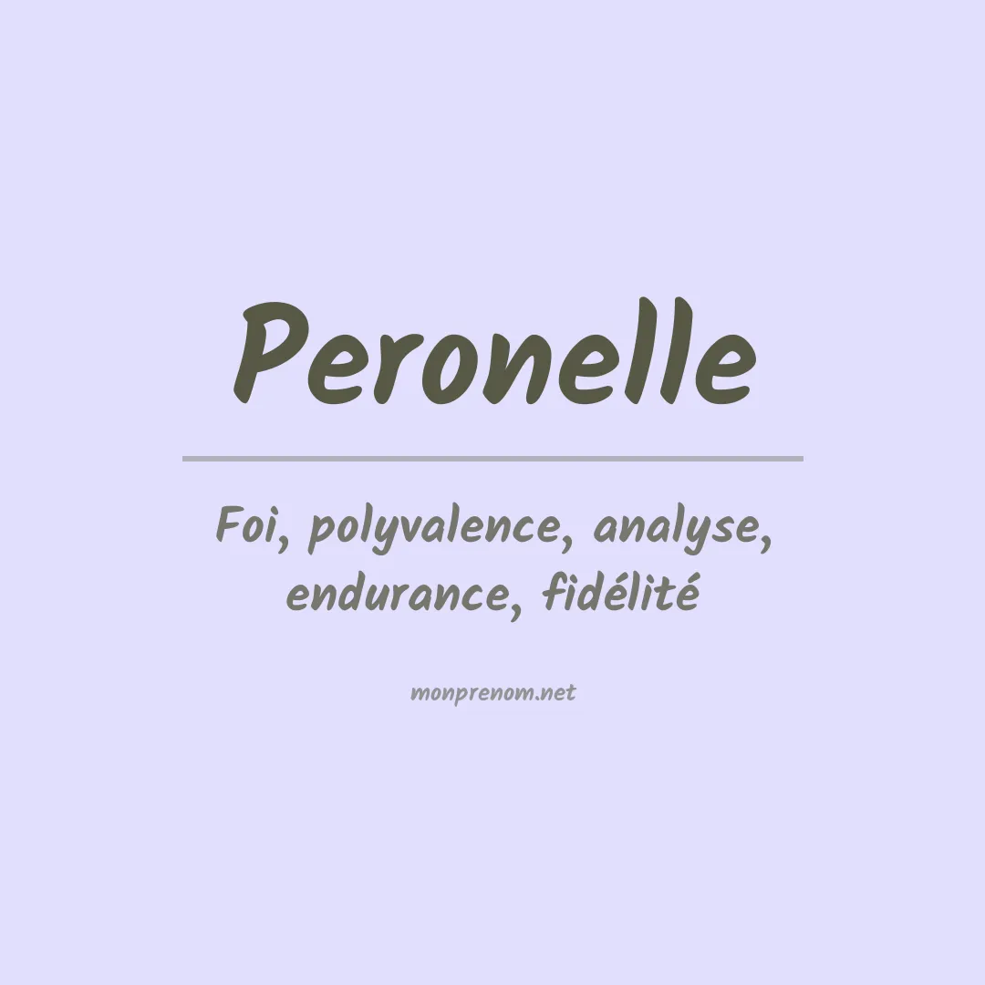 Signification du prénom Peronelle