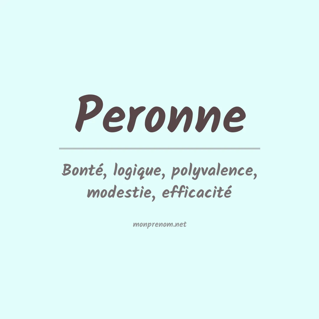 Signification du prénom Peronne