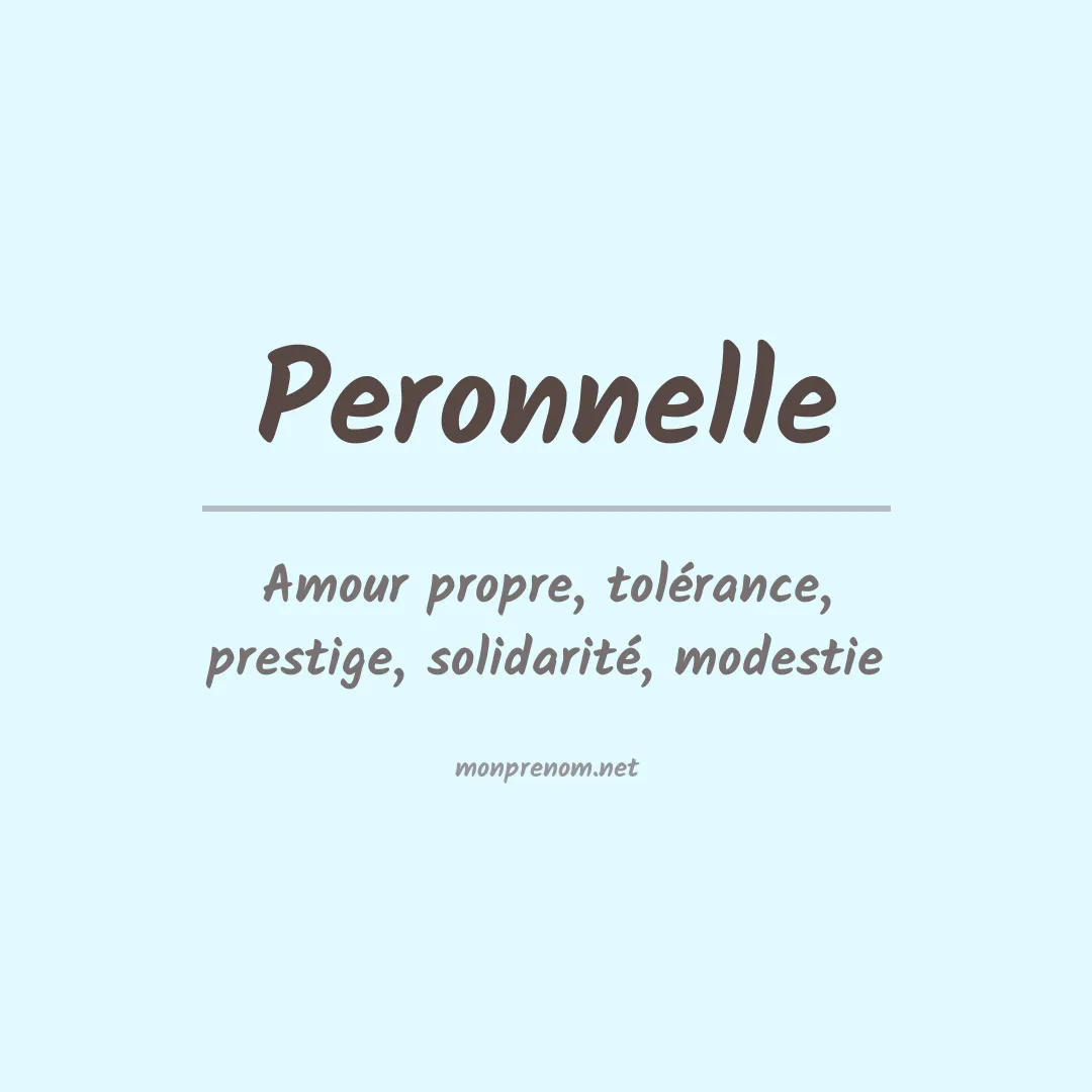 Signification du prénom Peronnelle