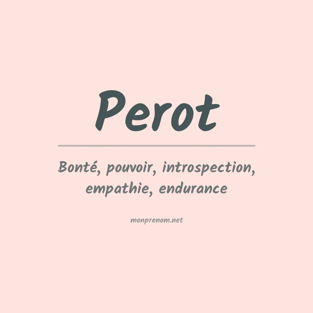 Prénom Perot