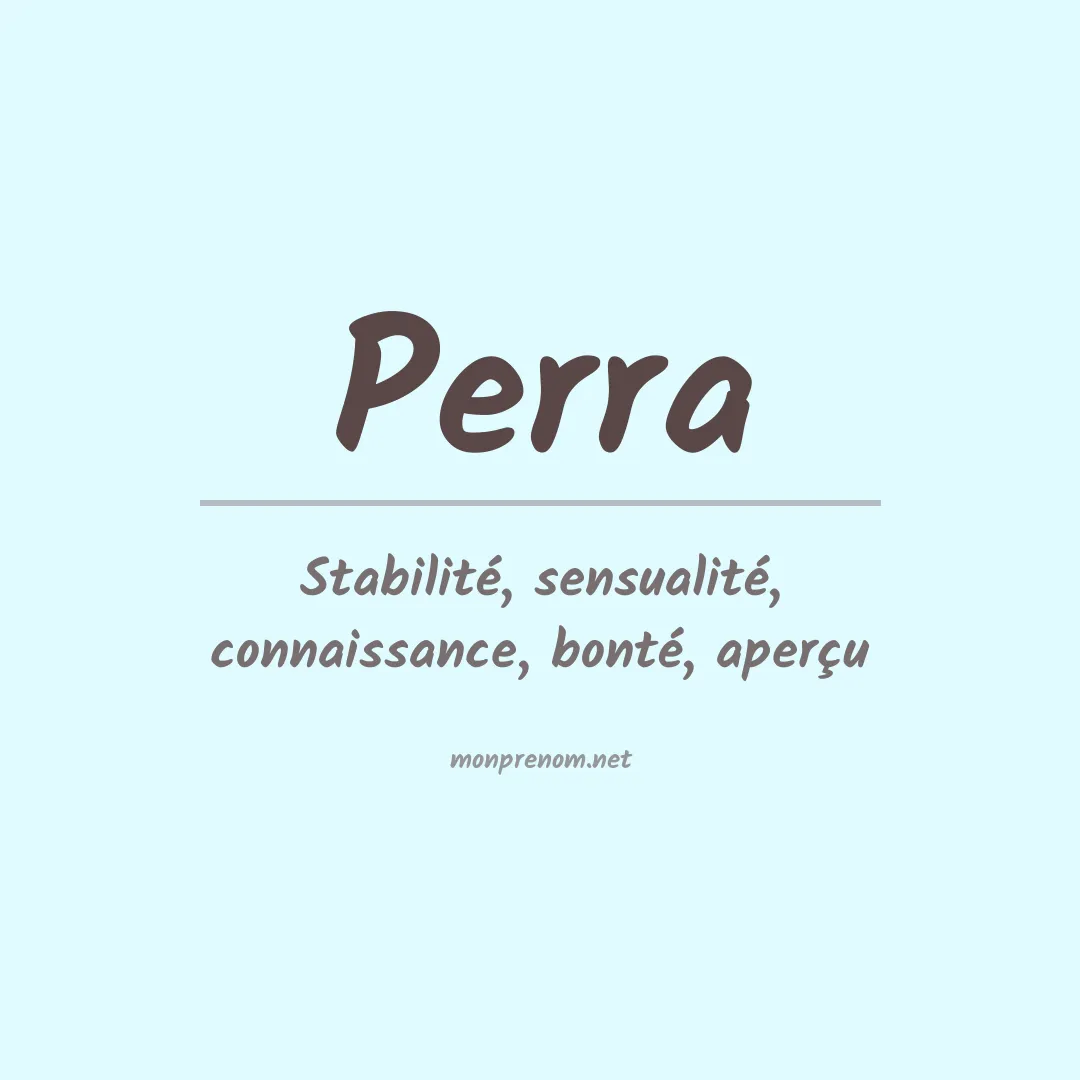 Prénom Perra
