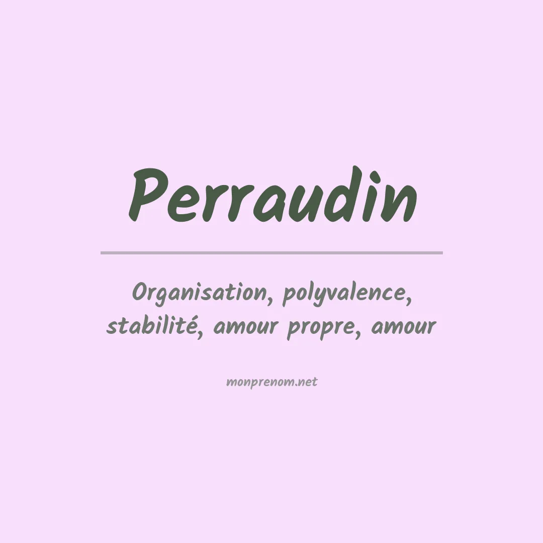 Prénom Perraudin