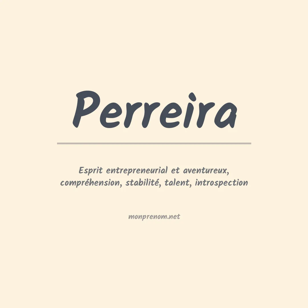 Prénom Perreira