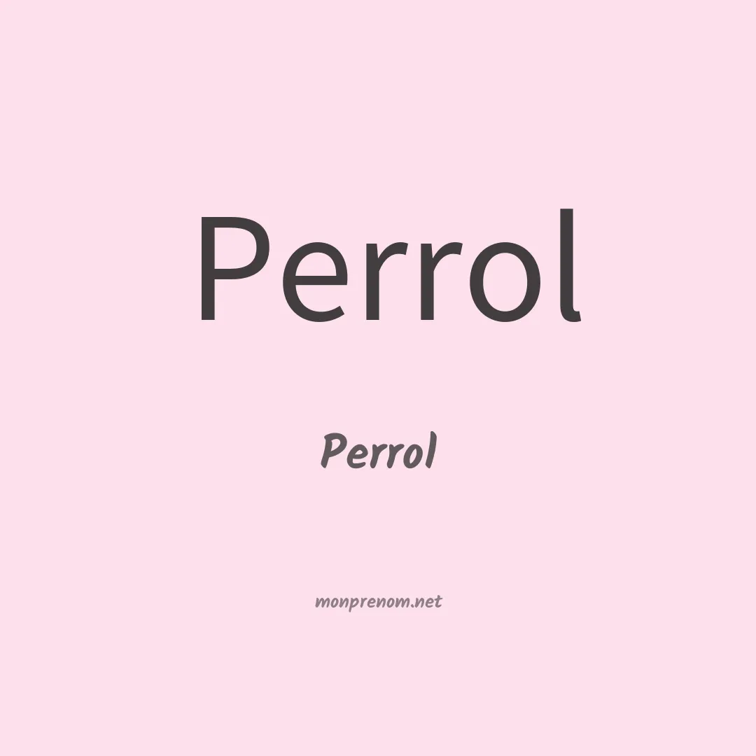 Perrol en chinois