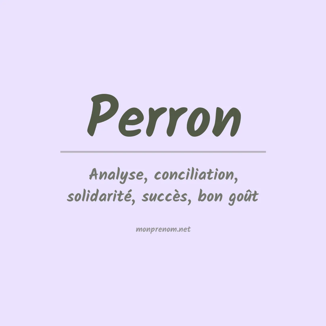 Prénom Perron