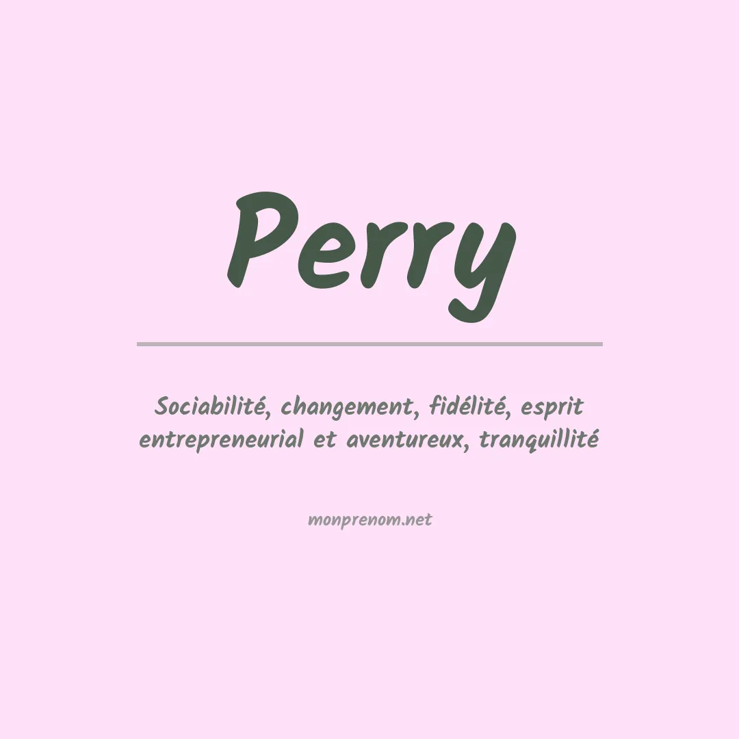 Prénom Perry