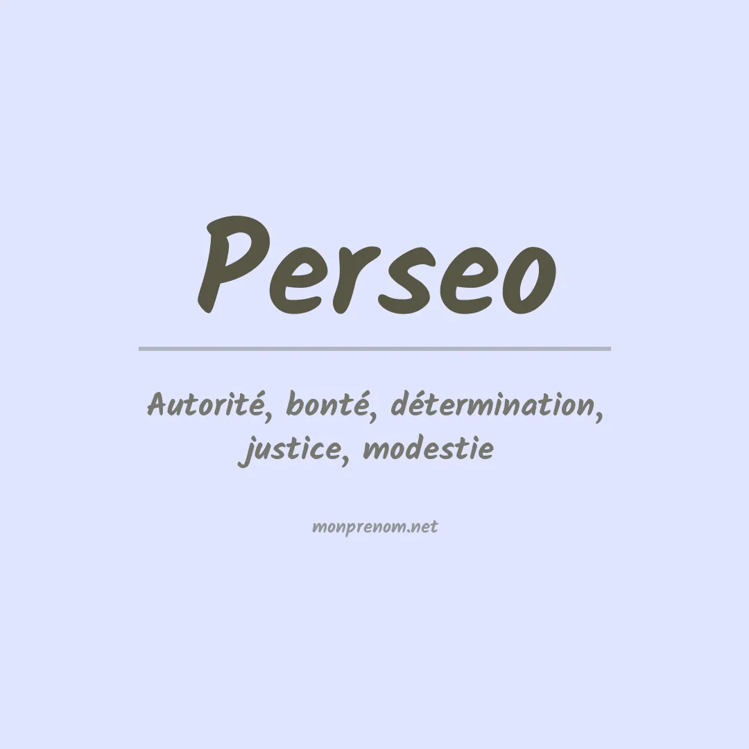 Signification du prénom Perseo