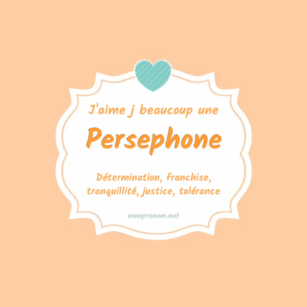 J'aime beaucoup Persephone