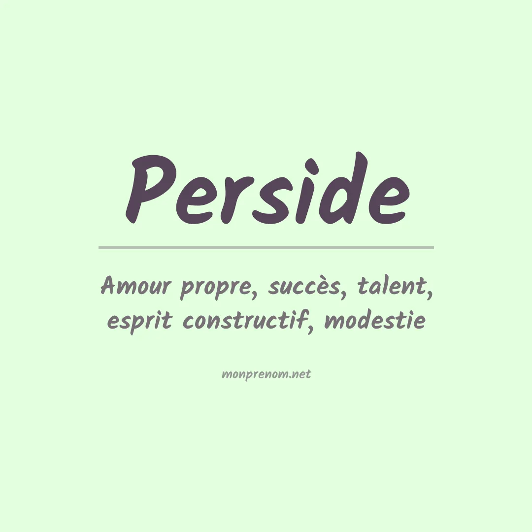 Prénom Perside