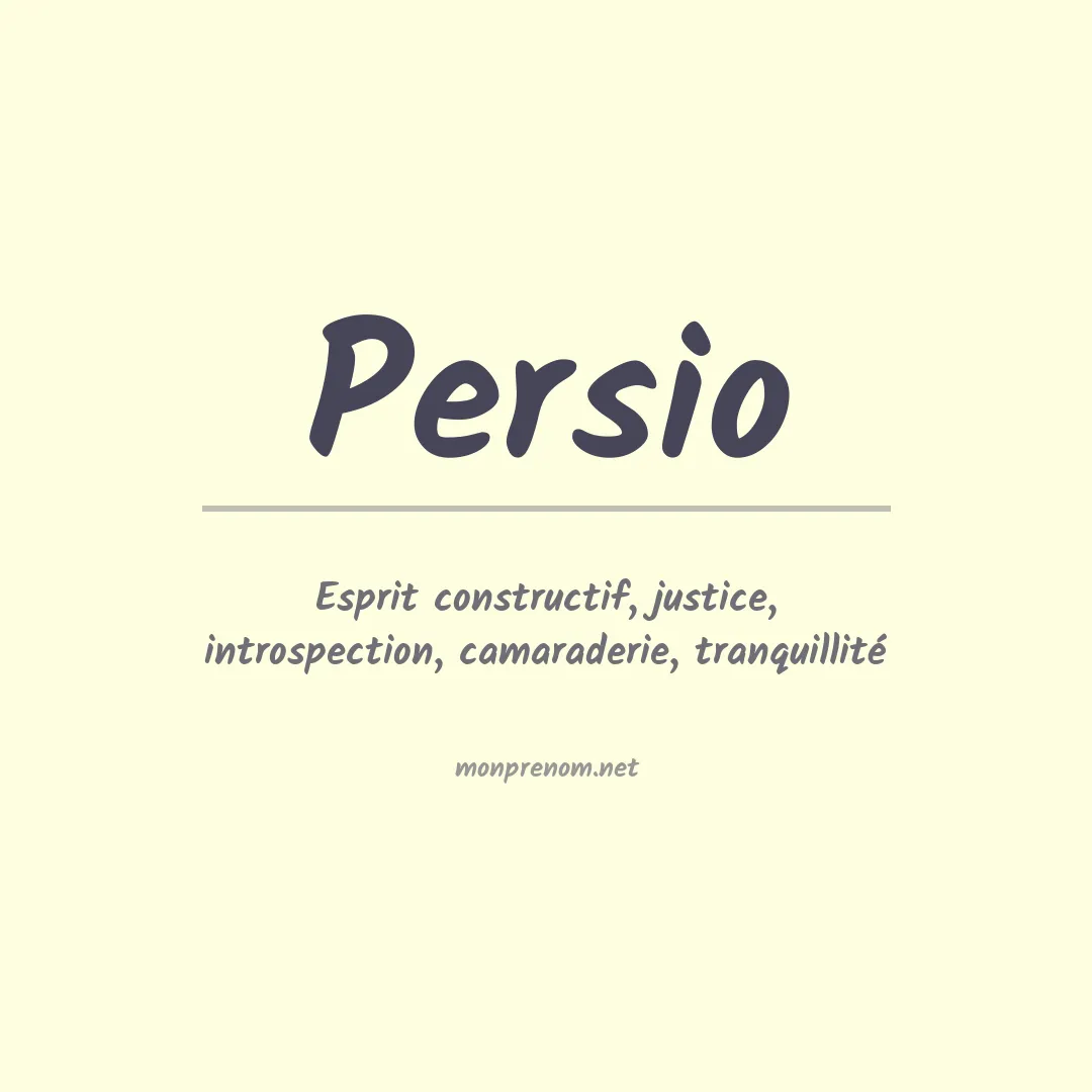 Prénom Persio