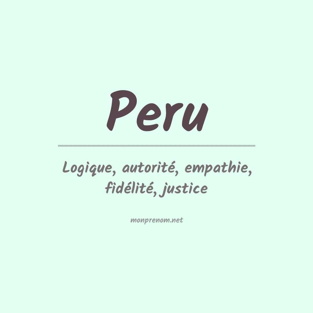 Prénom Peru