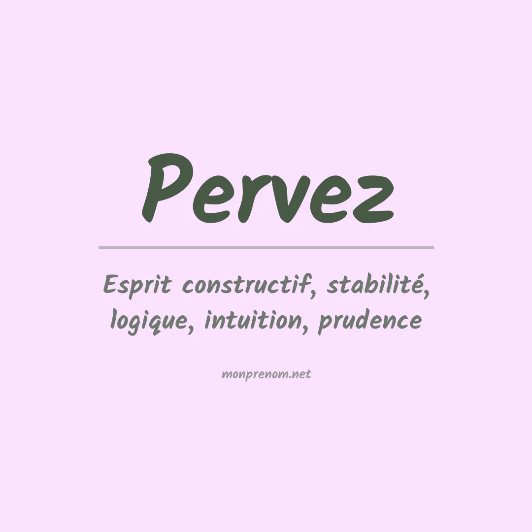 Prénom Pervez