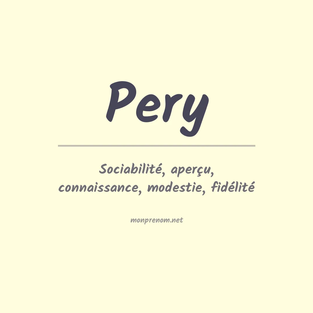 Prénom Pery