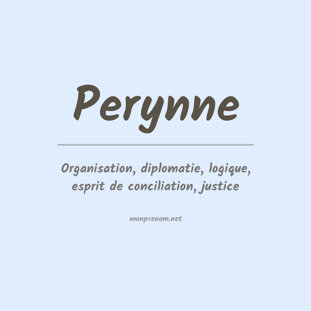 Signification du prénom Perynne