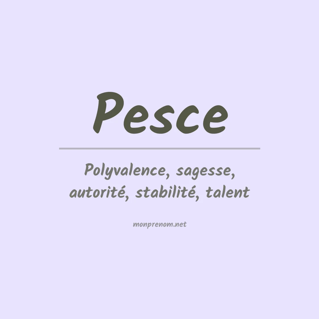 Prénom Pesce