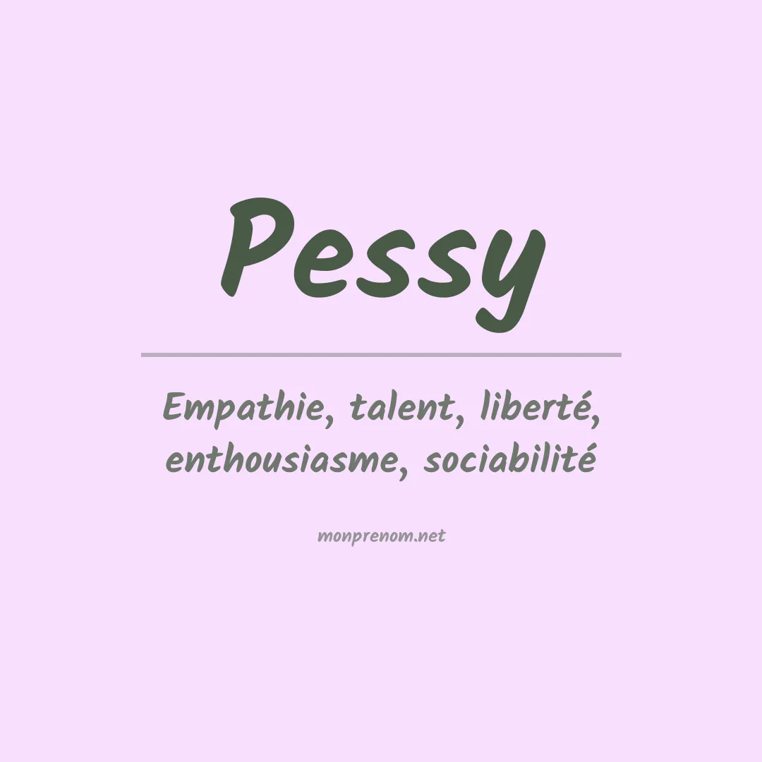 Prénom Pessy