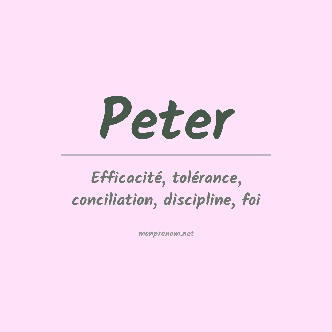 Prénom Peter