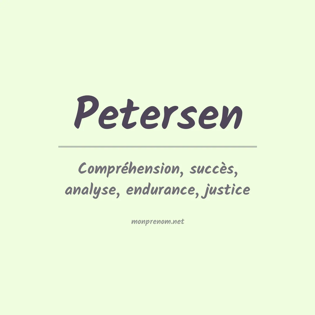 Prénom Petersen