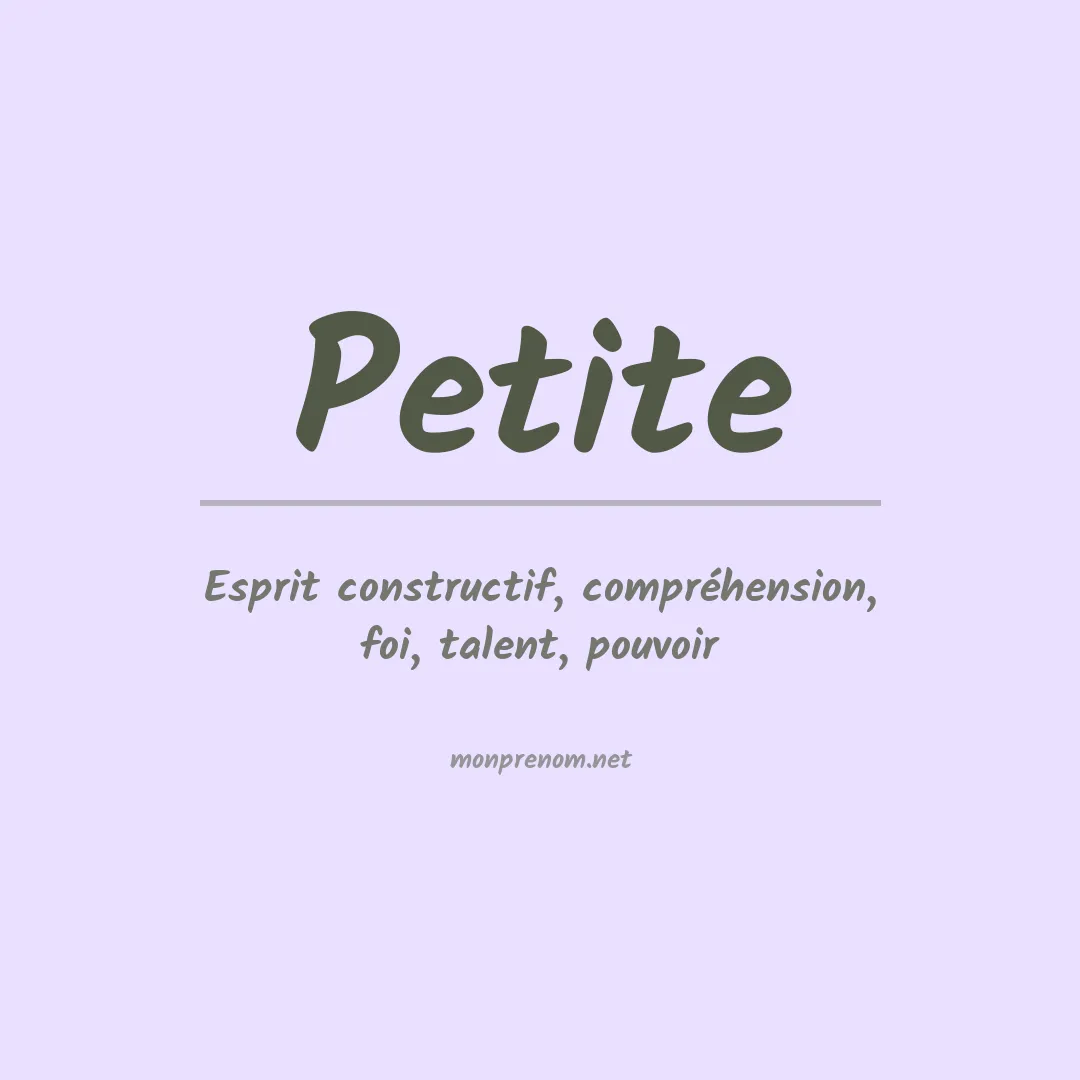 Prénom Petite