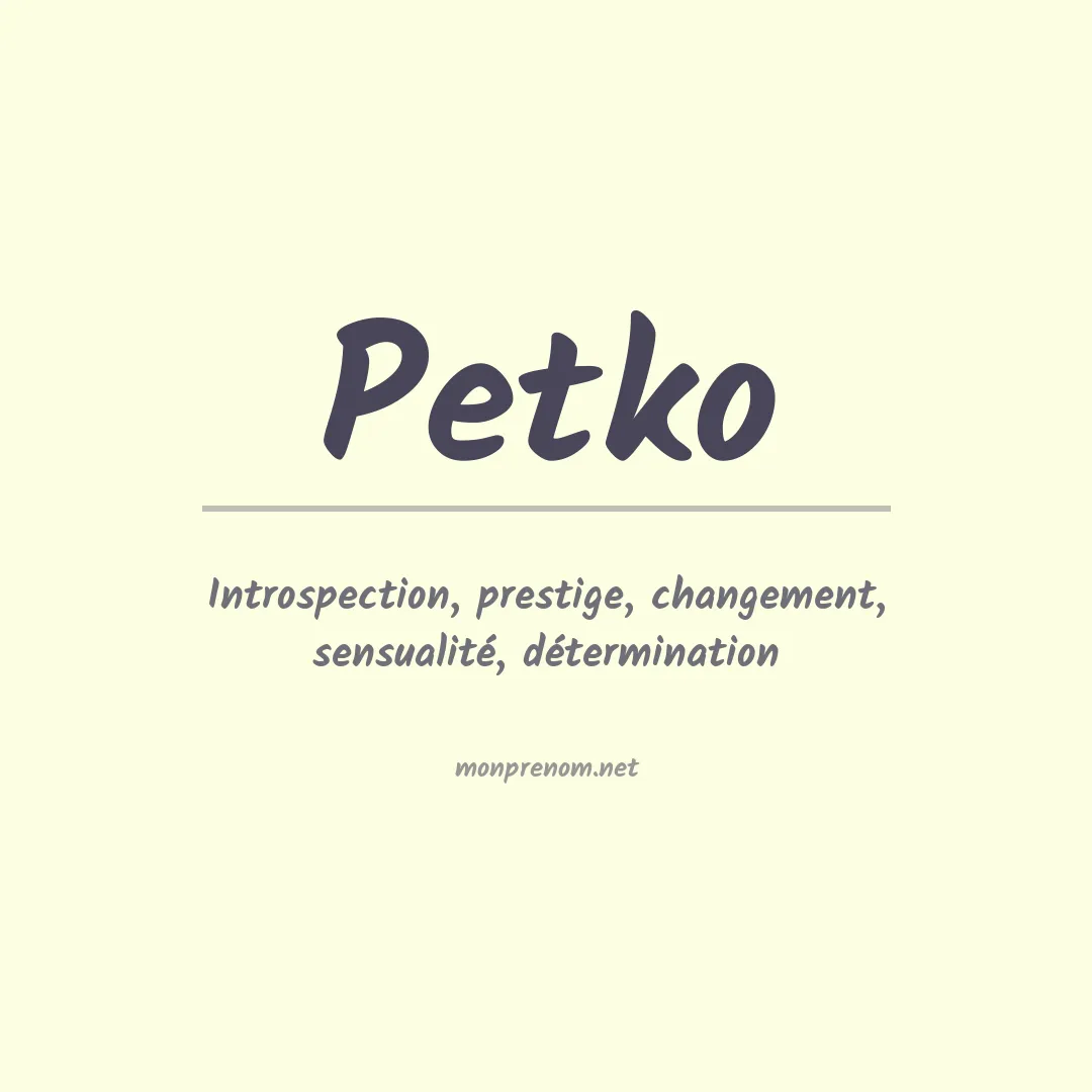 Prénom Petko