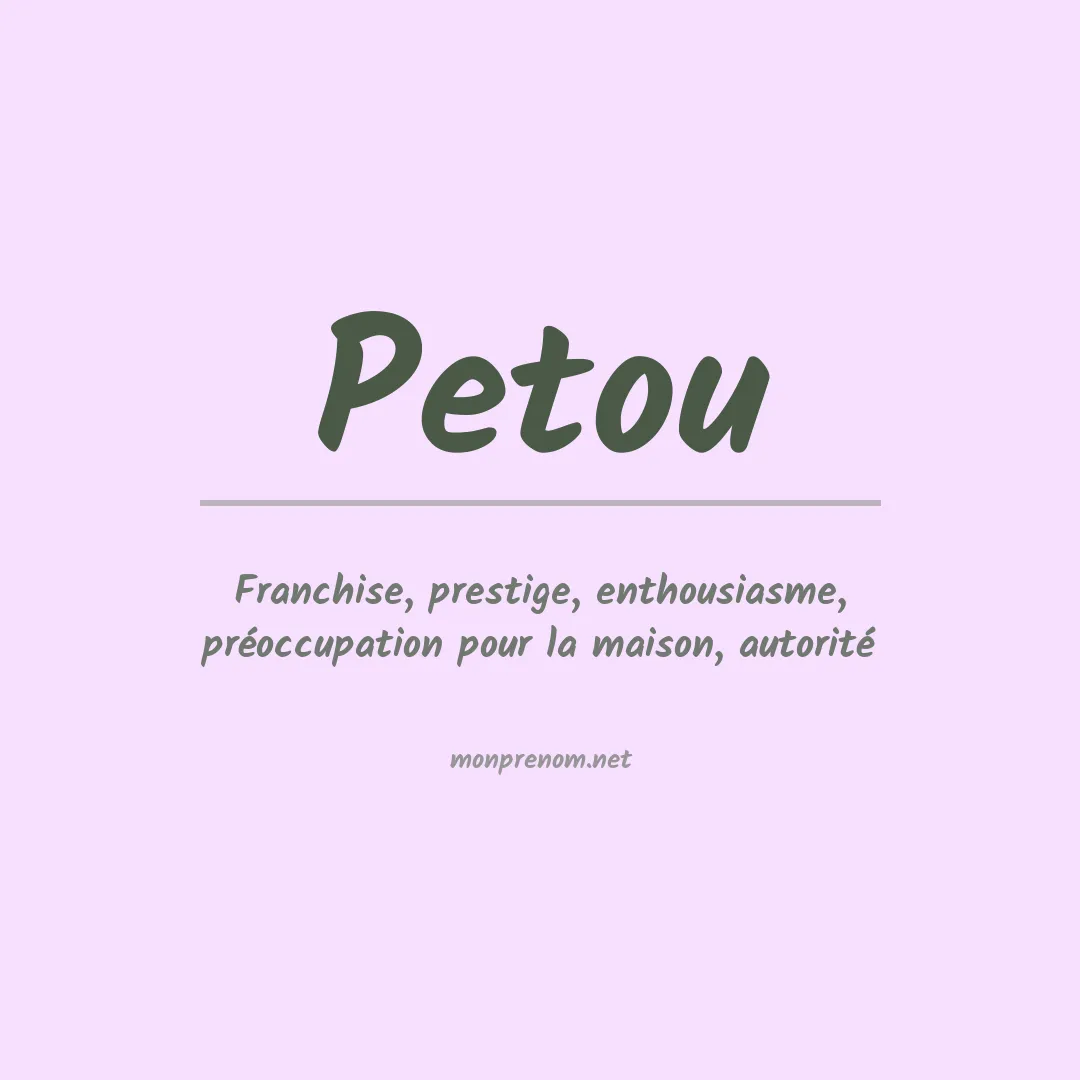 Prénom Petou