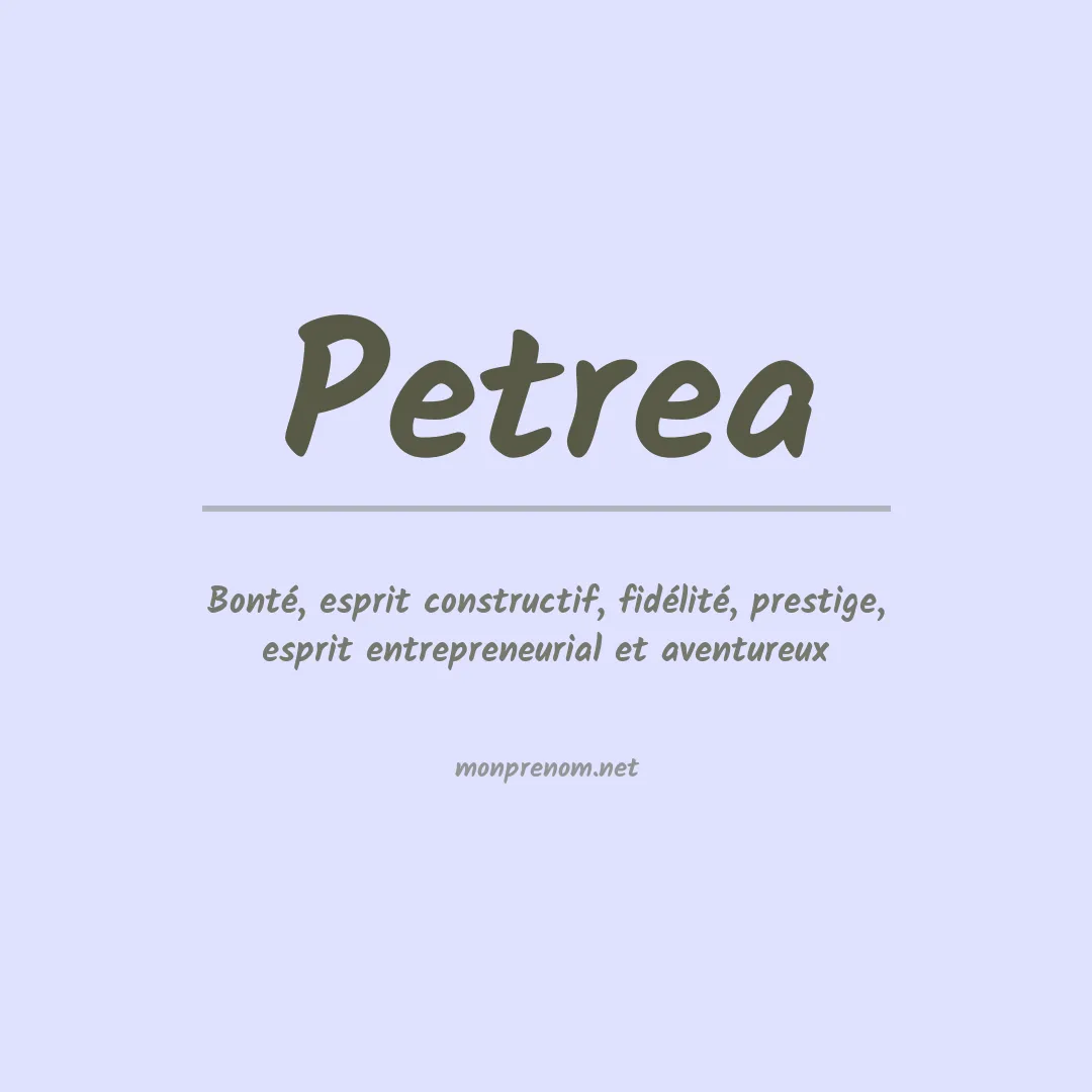 Prénom Petrea