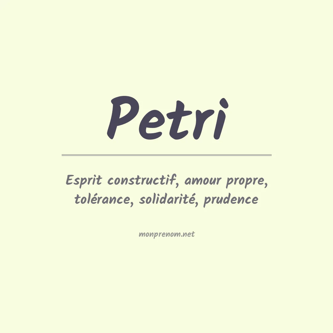 Prénom Petri