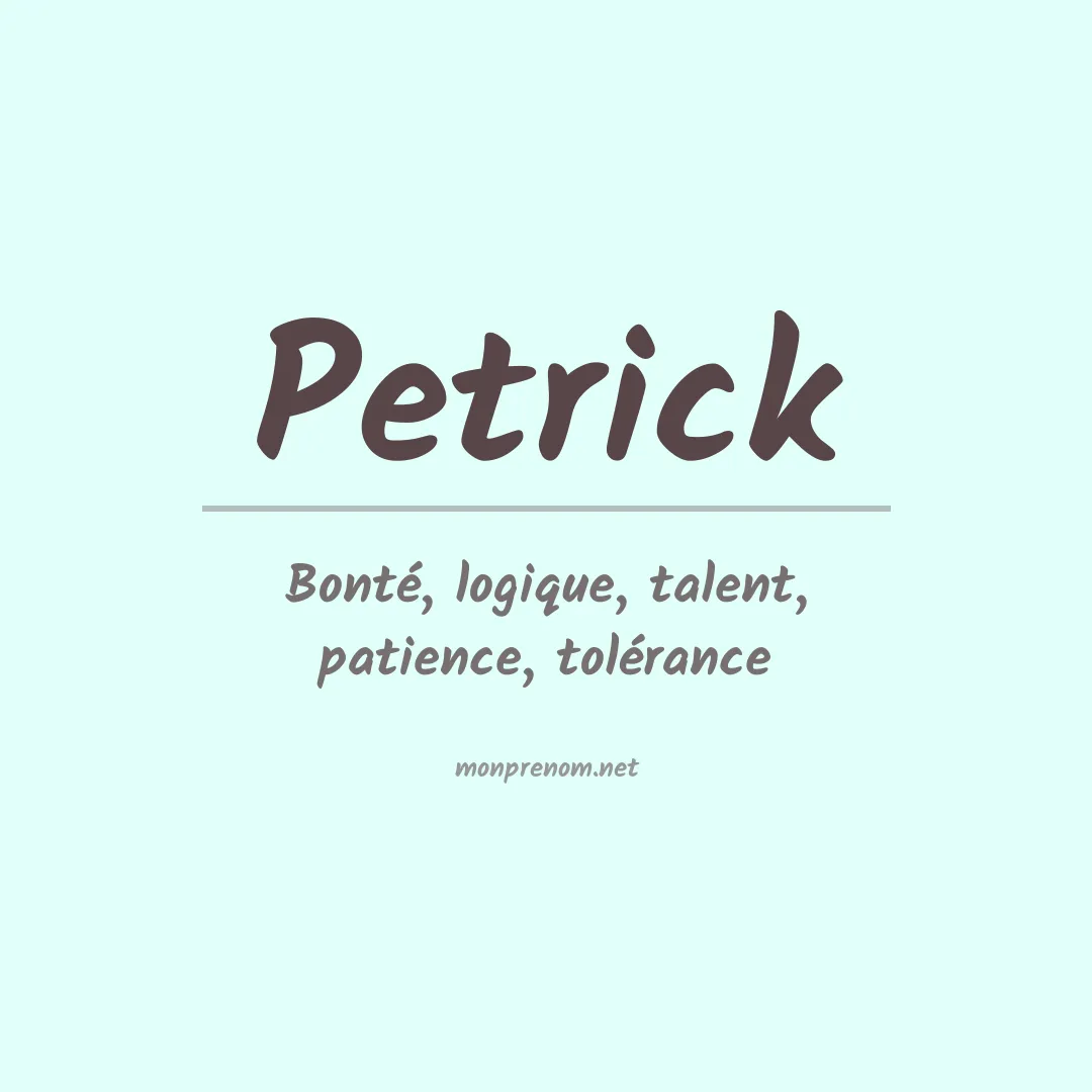 Prénom Petrick