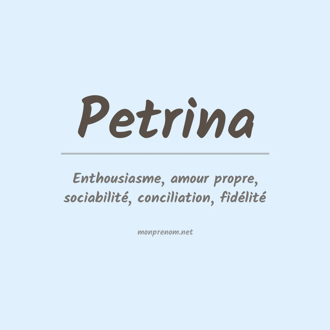 Prénom Petrina