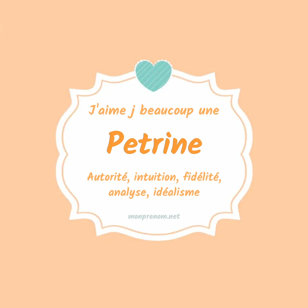 J'aime beaucoup Petrine