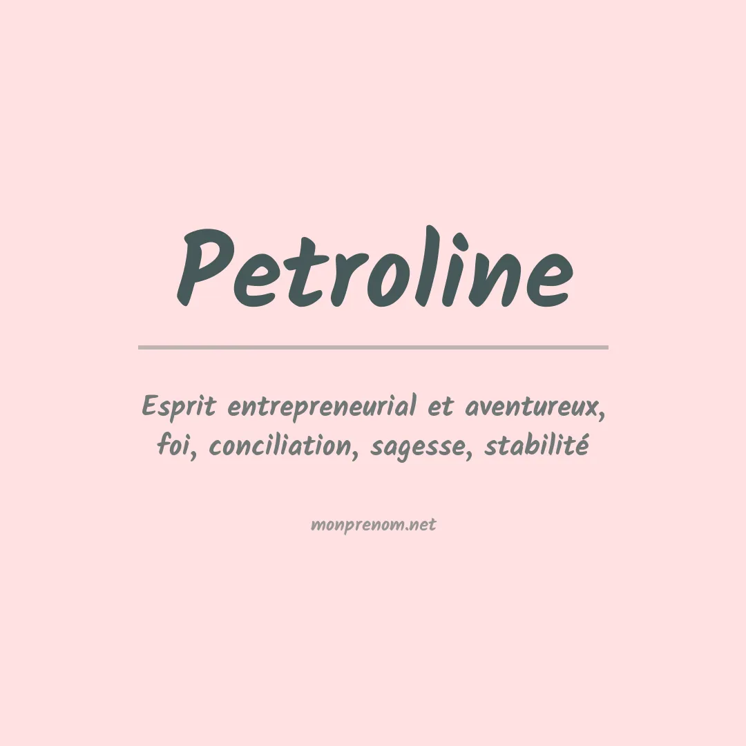 Signification du prénom Petroline