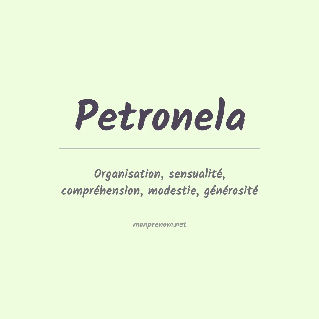 Signification du prénom Petronela