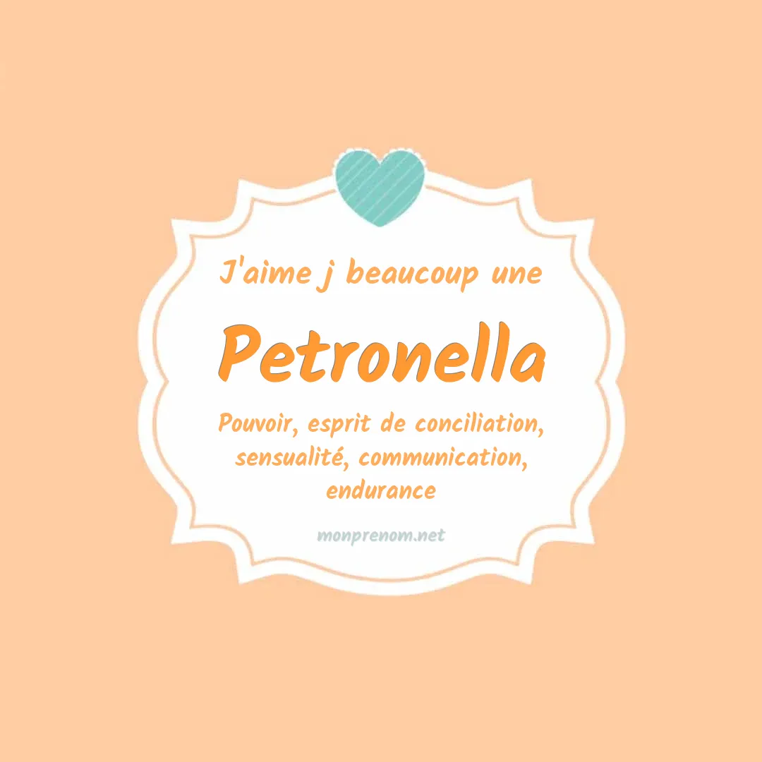 J'aime beaucoup Petronella