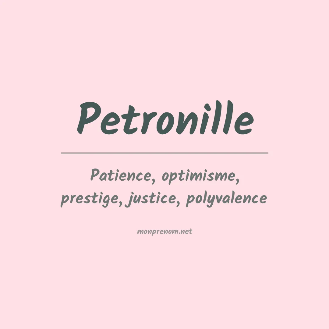 Prénom Petronille