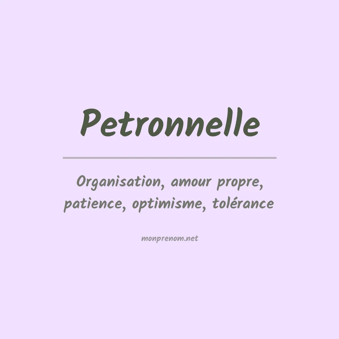 Signification du prénom Petronnelle