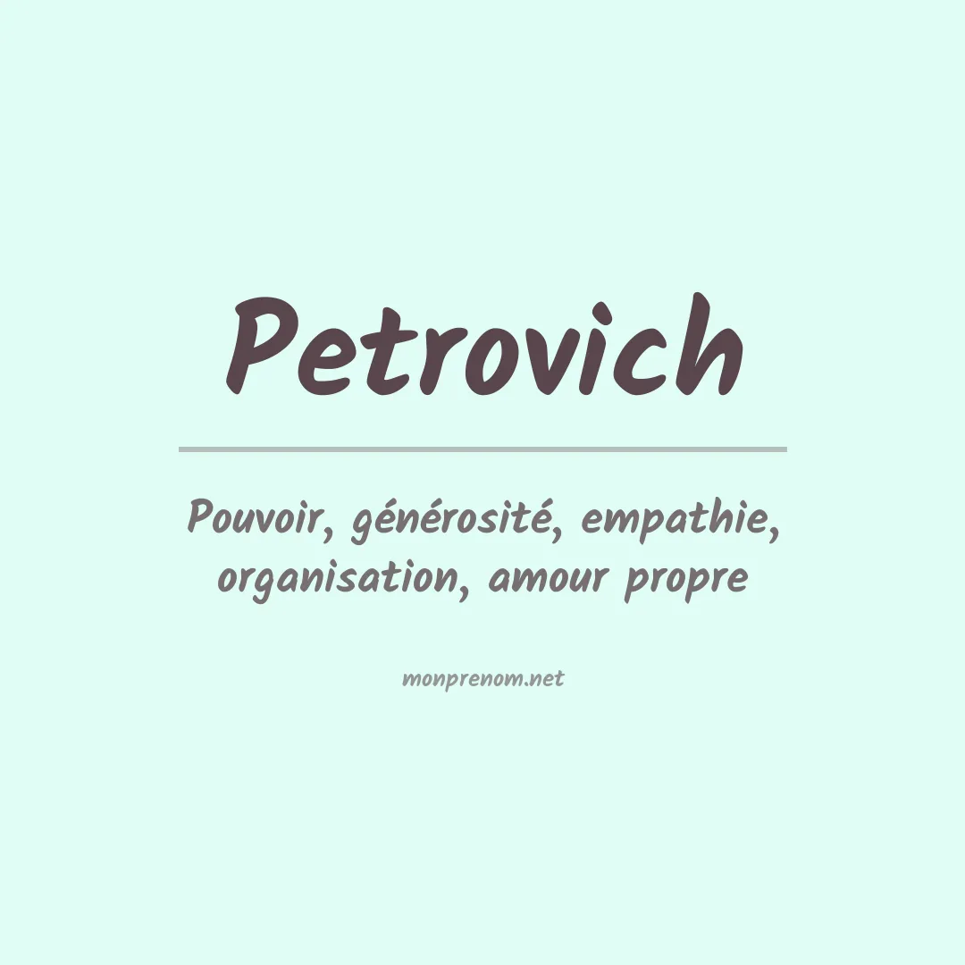 Prénom Petrovich
