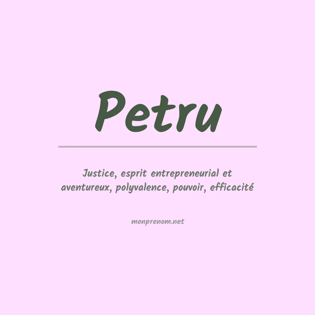 Prénom Petru