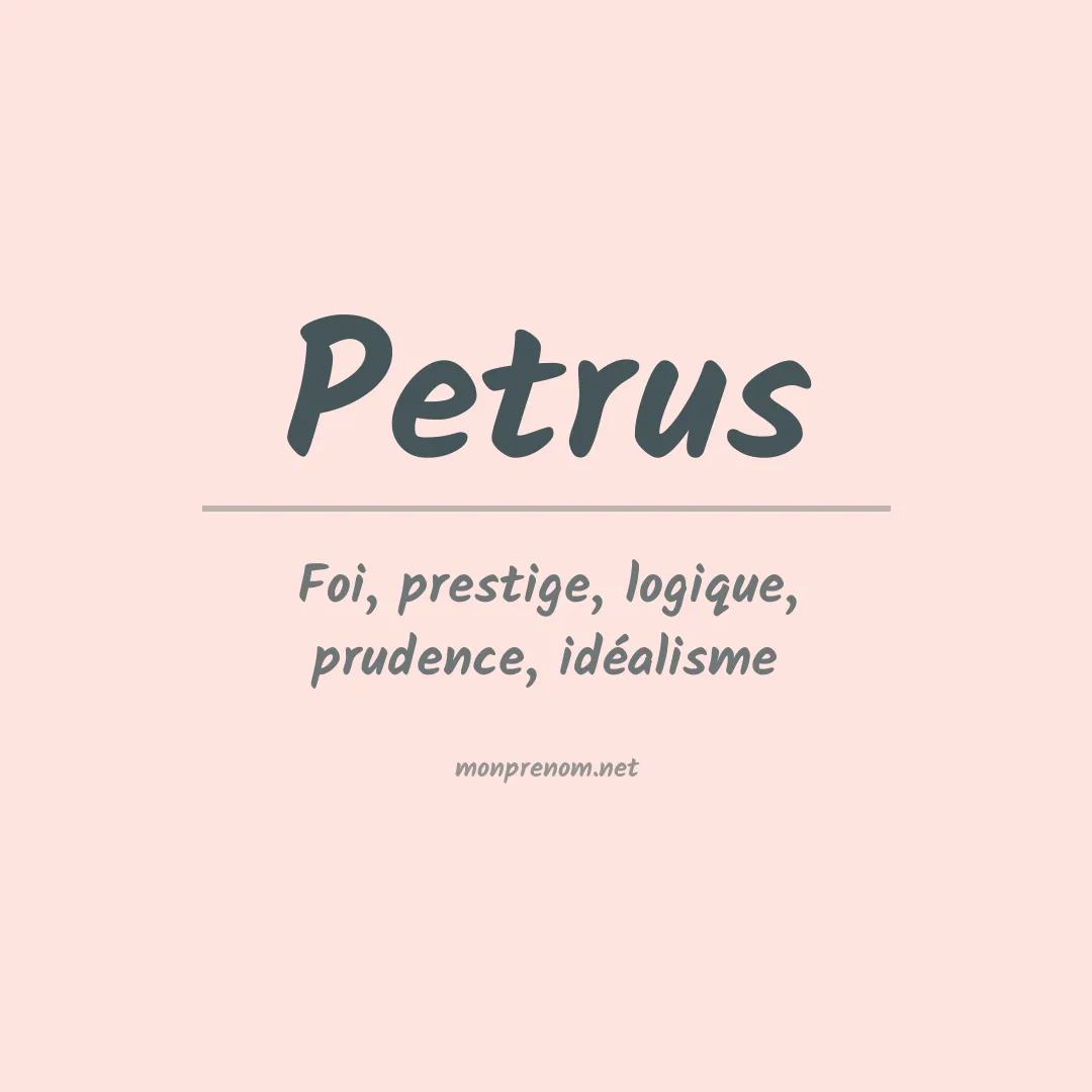 Prénom Petrus
