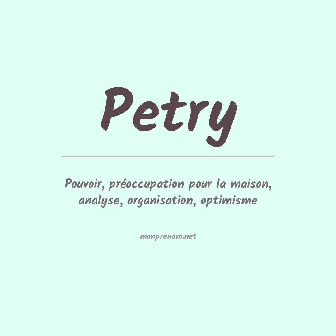Prénom Petry