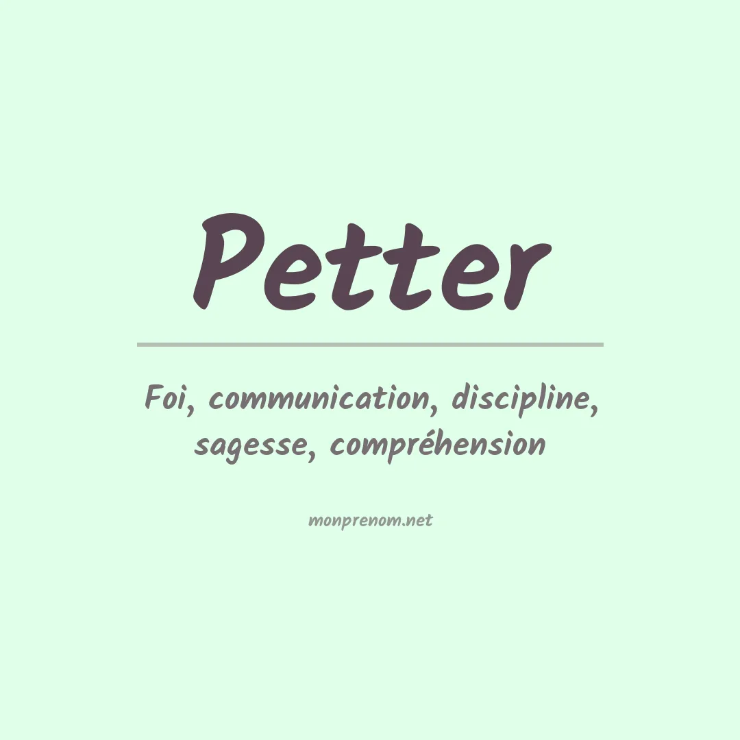 Prénom Petter
